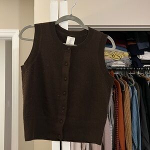 Joie Brown Cashmere Sweater Vest